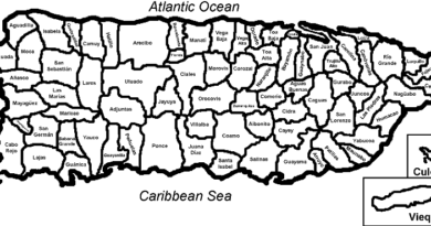 Mapa de Puerto Rico para colorear